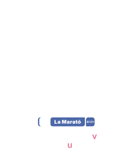 Creativitat de la Marató del 2026 amb el lema: "La Marató que parla neuro" a l'esquerra i a la dreta el logo de la Marató de TV3, l'objectiu d'aquest any (malalties neurodegeneratives i neuromusculars) i els logos de 3cat